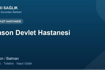 Sason Devlet Hastanesi adres ve telefon