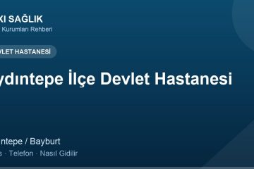 Aydıntepe İlçe Devlet Hastanesi adres ve telefon