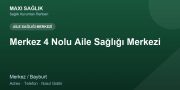 Merkez 4 Nolu Aile Sağlığı Merkezi adres ve telefon