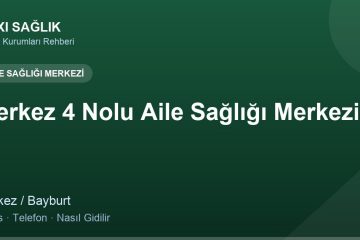 Merkez 4 Nolu Aile Sağlığı Merkezi adres ve telefon