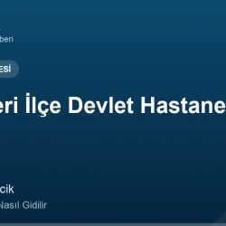 Pazaryeri İlçe Devlet Hastanesi adres ve telefon