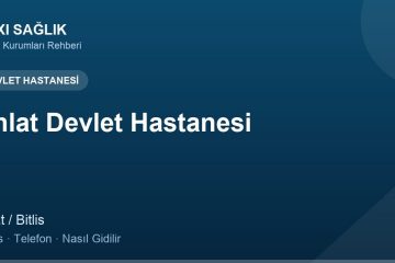 Ahlat Devlet Hastanesi adres ve telefon