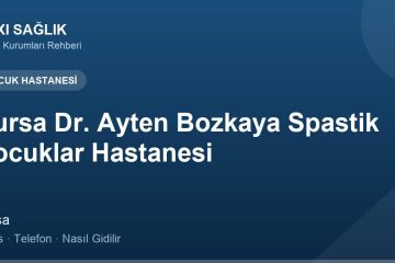 Bursa Dr. Ayten Bozkaya Spastik Çocuklar Hastanesi adres ve telefon