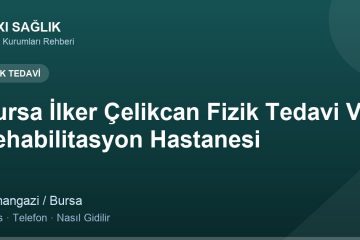 Bursa İlker Çelikcan Fizik Tedavi Ve Rehabilitasyon Hastanesi adres ve telefon