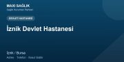 İznik Devlet Hastanesi adres ve telefon