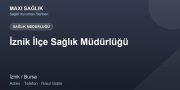 İznik İlçe Sağlık Müdürlüğü adres ve telefon