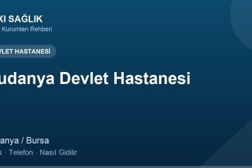 Mudanya Devlet Hastanesi adres ve telefon