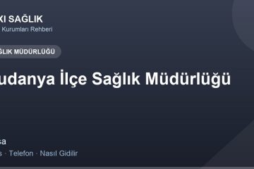 Mudanya İlçe Sağlık Müdürlüğü adres ve telefon