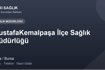 MustafaKemalpaşa İlçe Sağlık Müdürlüğü adres ve telefon