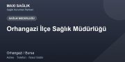 Orhangazi İlçe Sağlık Müdürlüğü adres ve telefon