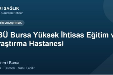 SBÜ Bursa Yüksek İhtisas Eğitim ve Araştırma Hastanesi adres ve telefon