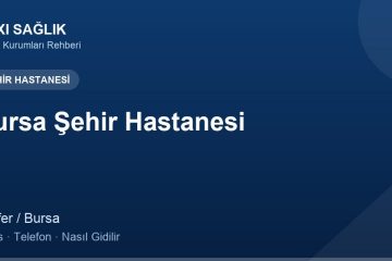 Bursa Şehir Hastanesi adres ve telefon