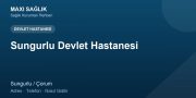 Sungurlu Devlet Hastanesi adres ve telefon