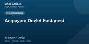 Acıpayam Devlet Hastanesi adres ve telefon
