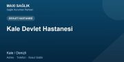 Kale Devlet Hastanesi adres ve telefon