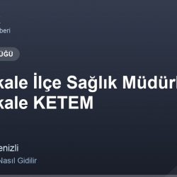 Pamukkale İlçe Sağlık Müdürlüğü - Pamukkale KETEM adres ve telefon