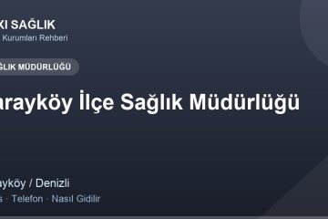 Sarayköy İlçe Sağlık Müdürlüğü adres ve telefon