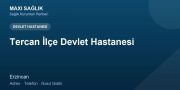 Tercan İlçe Devlet Hastanesi adres ve telefon