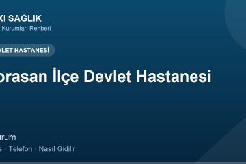 Horasan İlçe Devlet Hastanesi adres ve telefon