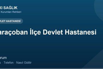 Karaçoban İlçe Devlet Hastanesi adres ve telefon