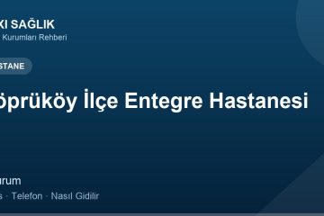Köprüköy İlçe Entegre Hastanesi adres ve telefon