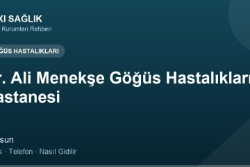 Dr. Ali Menekşe Göğüs Hastalıkları Hastanesi adres ve telefon