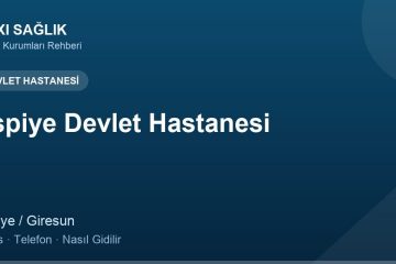 Espiye Devlet Hastanesi adres ve telefon