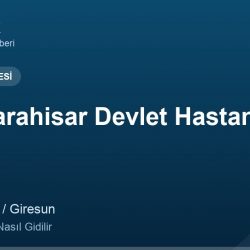 Şebinkarahisar Devlet Hastanesi adres ve telefon